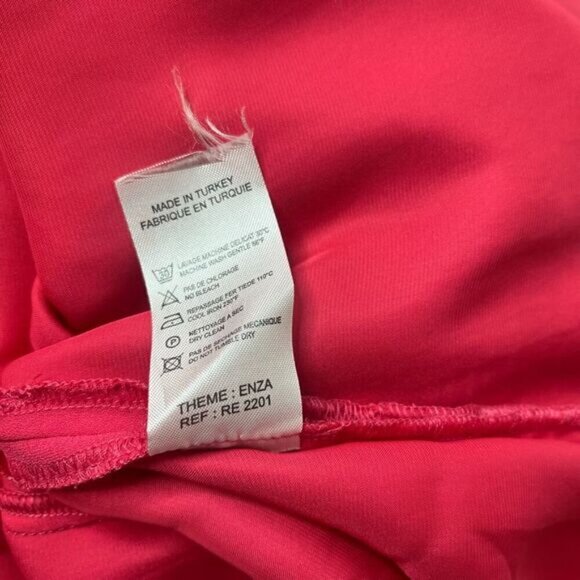 Lauren Vidal Women's Split Long Sleeve Mini A-Line Dress Pink Size Medium - Picture 13 of 13